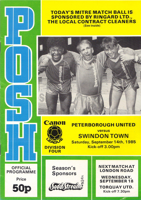 <b>Saturday, September 14, 1985</b><br />vs. Peterborough United (Away)